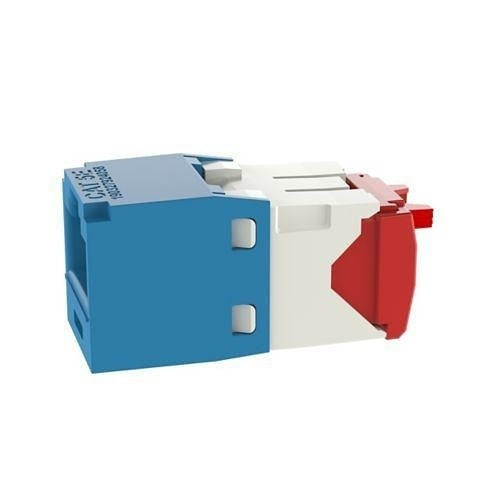 Panduit CJ5E88TGBU-24 Mini-Com Module Cat 5e UTP Keystone Jack, 8 Pos 8 Wire, Blue