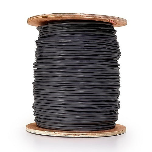 Genesis 41571008 18/4 Stranded Unshielded Fire Alarm Cable, Direct Burial, FPL, CL3, 1000\' (304.8 m) Reel, Black