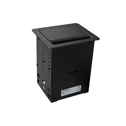 Wiremold TB672AUBKF InteGreat Field Wired AV Table Box with USB, Black, TAA Compliant