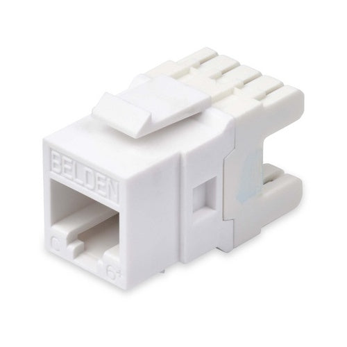 Belden AX101319-B24 CAT6+ Modular Jack, RJ45, KeyConnect Style, 24-Pack Bulk, Almond