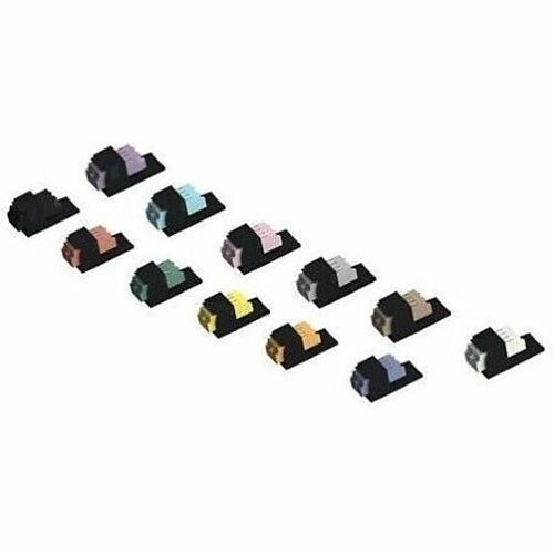 Panduit CMDSVLLCZBL Mini-Com Duplex LC Violet Adapter, SR/SR, Non-Keyed Adapter, Black Module