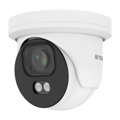AVYCON AVC-NCE81M Diversity Series InfiniteColor 8MP H.265 IR Turret IP Camera, 2.8-12mm Lens, White