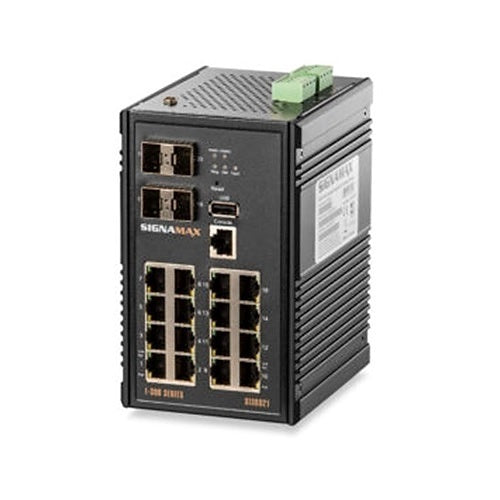 Signamax FO-SI30021 I-300 16-Port Industrial Gigabit PoE+ Managed Switch, 240W