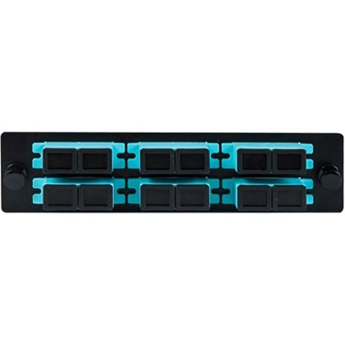 ICC ICFOPC161G SC-SC Duplex Fiber Optic Adapter Panel, Multimode, 12 Fibers, Blue