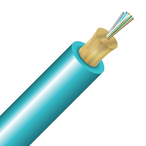 Cleerline 6D50125MOM3R SFF Micro-Distribution Cable LT, 6 Strand, Riser, 50/125, OM3, Aqua, Spool, 1000\'