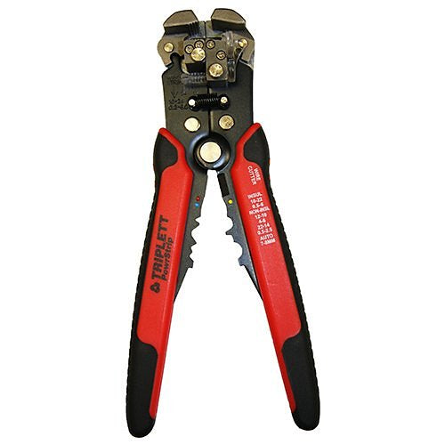 Triplett TT-240 Automatic Wire Stripper, Crimps Insulated and Non-Insulated Terminals, Built-In Wire Cutter