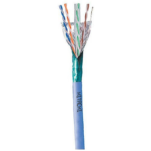 Proterial Cable 39092-8WH3 CAT5e Riser Cable, 24/4 Solid BC, F/UTP Shield, CMR, FT4, 1000\' (304.8m) Reel, White