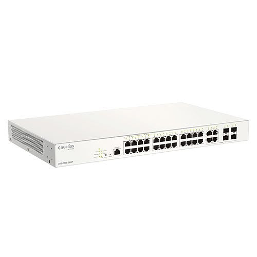 D-Link DBS-2000-28MP Network Switch with 28 Ports and PoE Capabilities