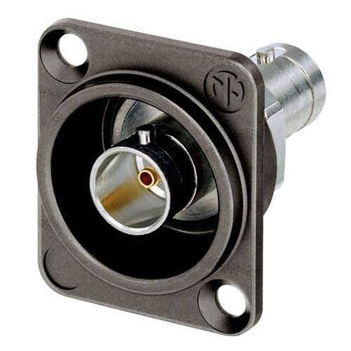 Neutrik NBB75DFGX 75 Ohm BNC Feedthrough Panel Mount Receptacle, Isolated