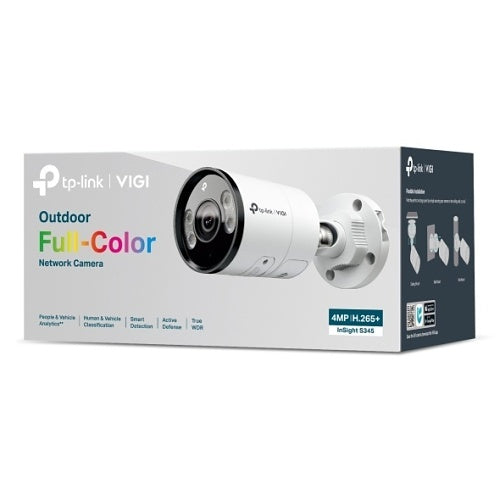 TP-Link InSight S345S(4mm) 4 MP Network Dome Camera with 4 mm Fixed Lens, IR Night Vision, IP67, PoE