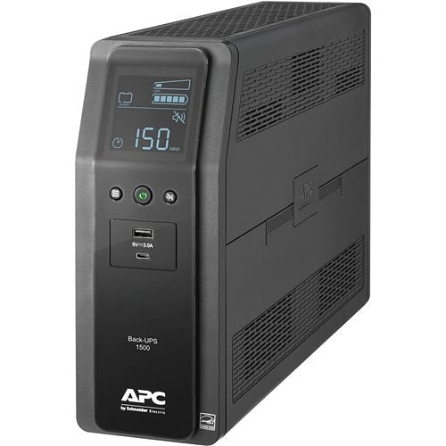 APC BN1500M2 UPS PRO BN 1500VA, 10-Outlets, 2-USB Charging Ports, AVR, LCD interface