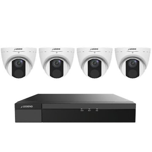 Inaxsys INLGK44T4KN1T Legend 4-Channel 1TB 4K NVR Bundled with 4x4MP Turret Cameras Kit