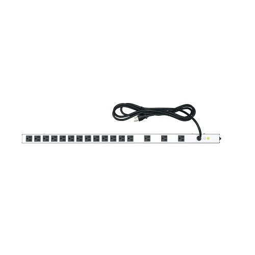 Middle Atlantic PWR-16-V PWR Series Vertical Power Distribution, 15A, 16-Outlet, Silver