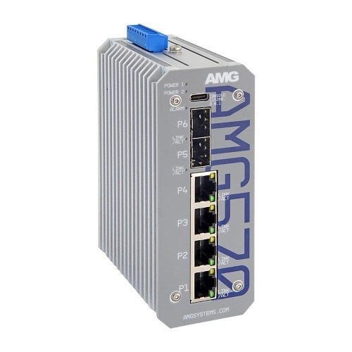 AMG Systems AMG570-4G-2S AMG570 Series Layer 2+ Managed Industrial Ethernet Switch with 4x 10/100/1000TX, 2x SFP Ports