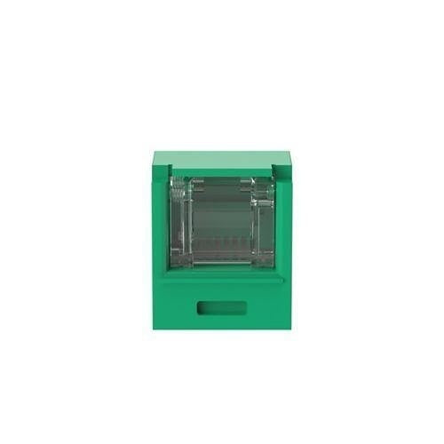 Panduit CJH6X88TGGR CAT6A Spring Shuttered Jack TG Style, Keystone Jack, Green