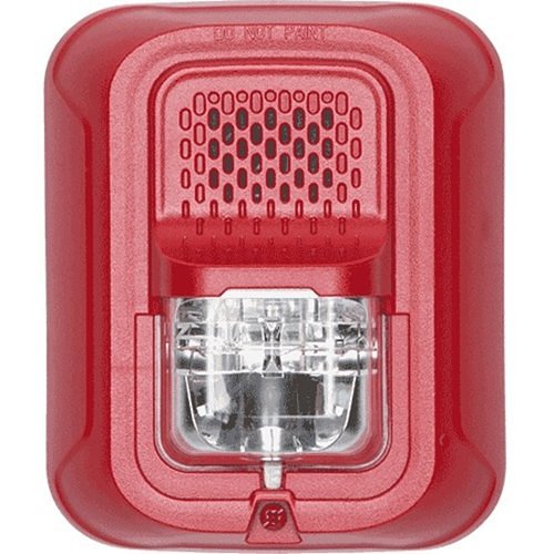 System Sensor CHSRLA Chime Strobe Light, Wall Mounting, Red