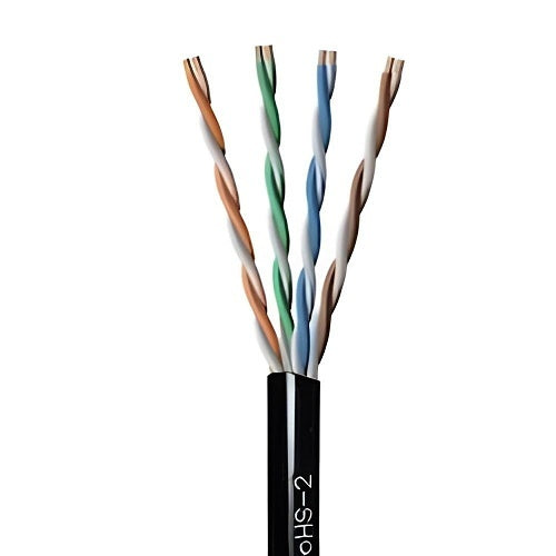 Paige 258320804 GameChanger OSP Direct Burial UTP Cable, 22AWG, 4-Pairs, Unshielded Twisted Pair, Black, 1000'