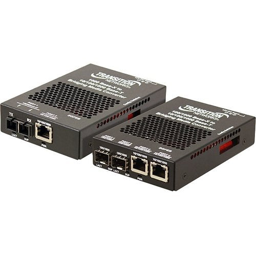 Transition Networks 10/100/1000 Ethernet Media Converter Stand-Alone Image of P6-SGFB10401