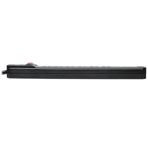 Tripp Lite TLP606USBBTAA Protect It! 6-Outlet Surge Protector, 6\' (1.83 m) Cord, 990 Joules, 2 x USB Charging ports (2.1A), Black Housing, TAA