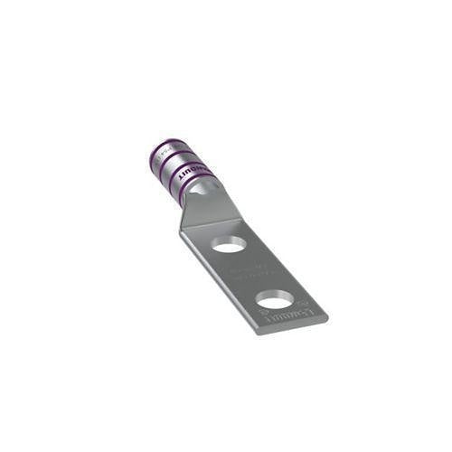 Panduit LCC4/0-12W-X Compression Connector Lug, 2-Hole, 4/0AWG, Copper