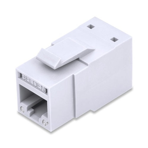 Belden RV6MJKUEW-B24 REVConnect CAT6 Plus UTP Modular Jack, T568 A/B, 24-Pack, White
