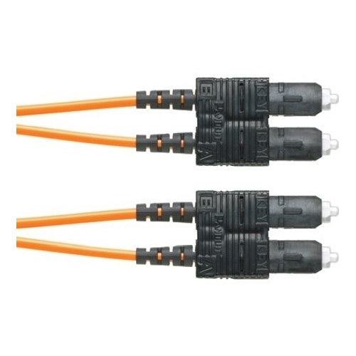 Panduit F623RSNSNSNM034 Fiber Optic Patch Cord, OM1 2-Fiber 3mm PC OFNR Silver Coated Copper Duplex Standard, 34m