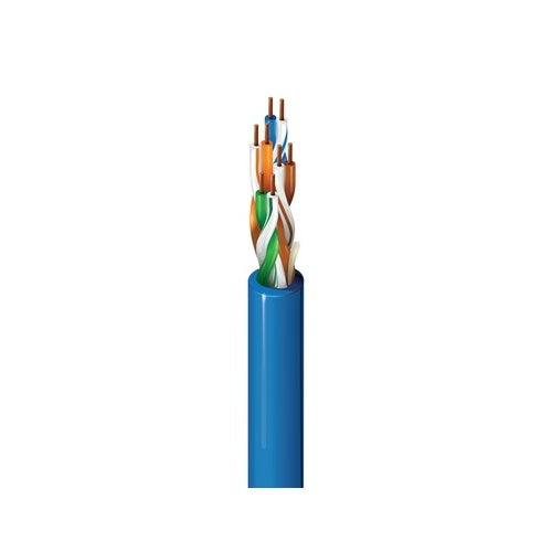 Belden RIPPU D15A1000 RemoteIP Cable, 4-Pair 22 AWG U/UTP, CMP Plenum, Flamarrest PVC-LS Jacket, Blue, Reel-in-Box, 1000\'