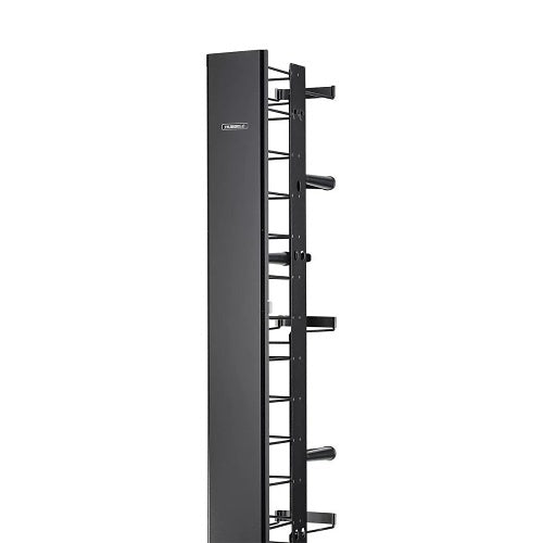 Hubbell VME614C1 VME Series Vertical Manager, 7\'H x 6\\"W x 14\\"D with Front Cover, Black