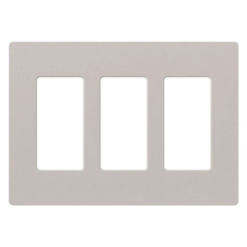 Lutron SC-3-TP Claro 3 Gang Wall Plate for Decorator-Style Dimmers, Switches, and Outlets, Satin Finish, Taupe