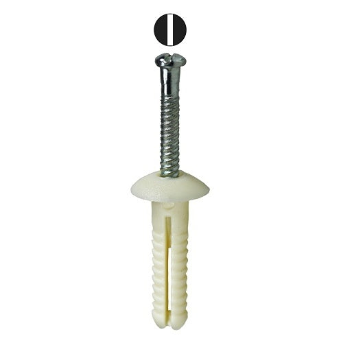 Dottie 714 Nylon Button Head Drive Anchor Kit, 1/4\\" X 1\\"