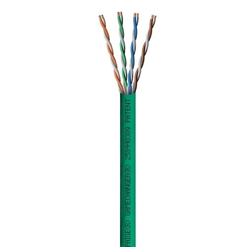 Paige 258440309 GameChanger 22/4pr Solid, Unshielded Twisted Pair, Non-Plenum, Green Jacket, 1000' Box