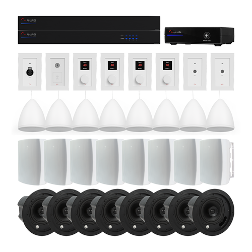 Episode EA-COM-EBMS-BND-L-WH Business Music Solution Commercial Audio Bundle, Large, White