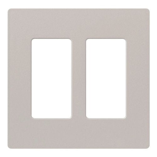 Lutron SC-2-TP Claro 2 Gang Wall Plate for Decorator-Style Dimmers, Switches, and Outlets, Satin Finish, Taupe