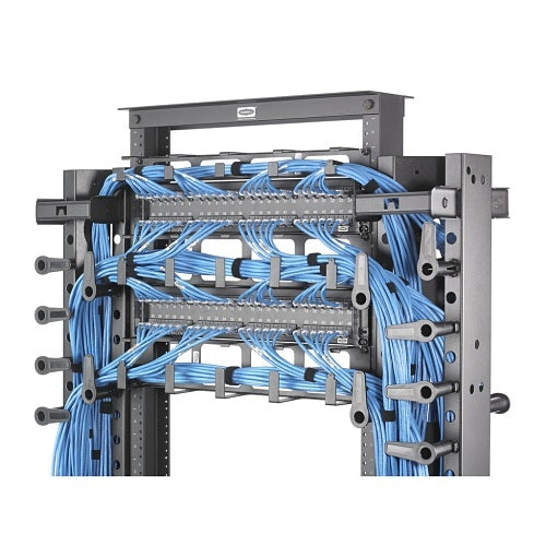 Hubbell HS1C S-Series Horizontal Cable Manager Cover for HS Series, Steel, Black