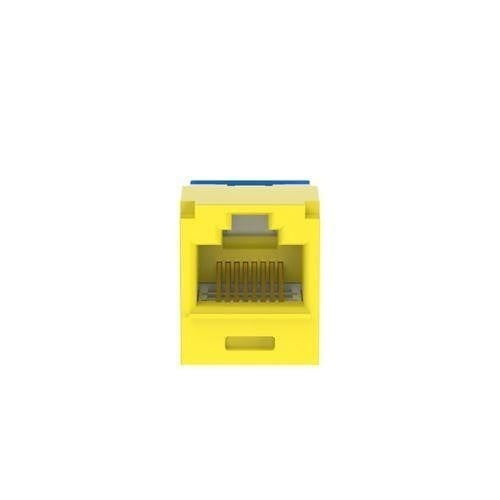 Panduit CJUD6X88TGYL CAT6a Up/Down 45° TG Wirecap Keystone Jack, Yellow