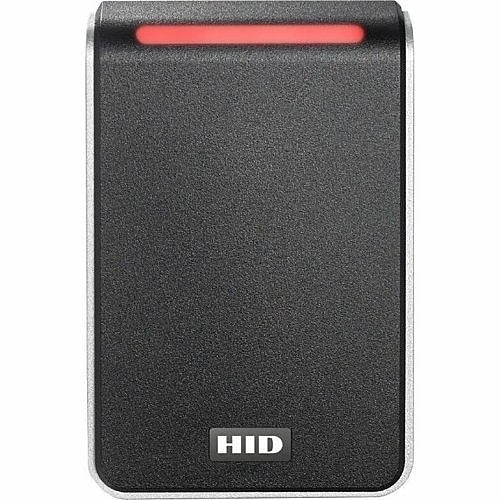 HID 40NKS-T2-008965 Signo 40 Pigtail Wall Mount Reader with Standard Profile, Black Bezel/ Silver Trim Baseplate