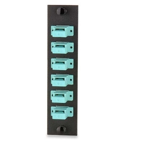 Signamax UFE-B-12SC-C 12-Fiber (6-Duplex) SC SM Adapter Plate, Ceramic Sleeve, Blue Adapters