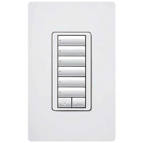 Lutron RRD-W6BRL-LA RadioRA seeTouch Wall-Mount Designer Keypad, Button w/ Raise-Lower, Light Almond