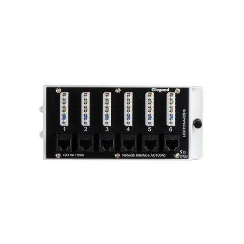 On-Q AC106A6 6-Port CAT6(a) Network Interface Module
