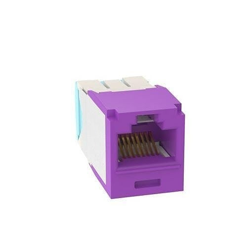 Panduit CJT6X88TGVL Keystone Jack, Mini-Com Module CAT6a 28/30AWG UTP, Violet