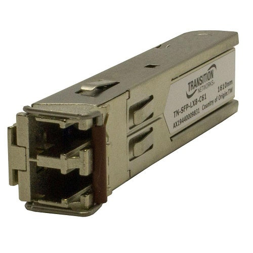 Lantronix TN-SFP-LX8 MSA Compliant 1000Base Fiber Channel SFP Module, 1000Base-LX 1550 nm Single Mode LC with DMI 24.0 dB