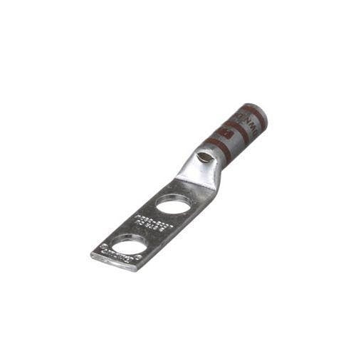 Panduit LCC2-38DW-Q Compression Connector Lug, 2-Hole, #2AWG, Copper