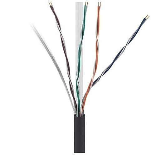 ADI PRO 0E-CAT6PBK CAT6 Plenum Cable, 23/4 Solid BC, Unshielded, UTP, CMP/FT6, 1000\' (304.8m) Reel in Box, Black