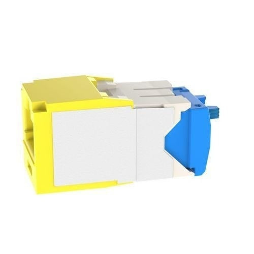 Panduit CJK6X88TGYL Mini-Com CAT6a UTP RJ45 TG Keyed Jack Module, Yellow
