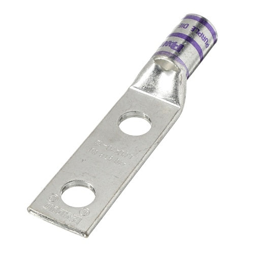 Panduit LCD4/0-12-X Compression Connector Lug, 2-Hole, 4/0AWG, Copper