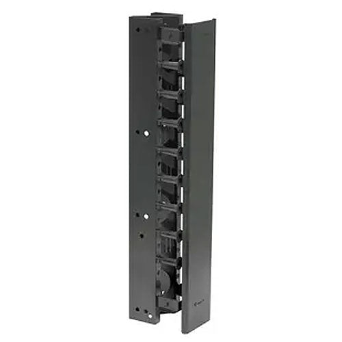 Hubbell VS76H Rack, Vertical Channel, 7\' x 6\\", Hinged, Black Image of 40-VS76H
