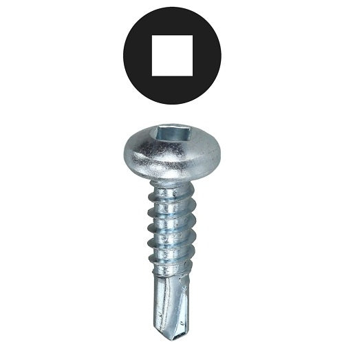 Dottie TEKDD101 #10 1 in. Square Drive Pan Head Self Drilling Screw