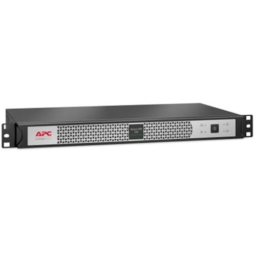 APC SCL500RM1UNC Smart-UPS Line Interactive Pure Sine Wave with Network Card, 500VA/400W, (4) 5-15R NEMA Outlets, 1U