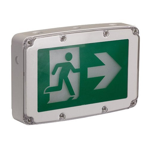 Mircom ELRM-100WP Compact 2-Sided LED Wet Location Running Man Sign with Arrow