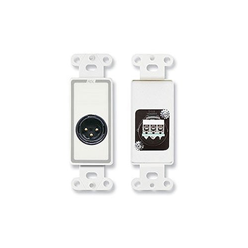 RDL D-XLR3M Plate with 3-Pin XLR Male Image of RL-DXLR3M